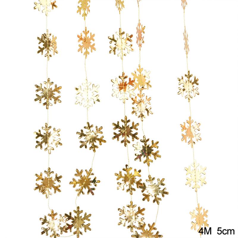 3D Künstliche Schneeflocken Papiergirlande Banner Weihnachtsdekorationen für Zuhause Winter Geburtstagsfeier Falscher Schnee Neujahrsornamente