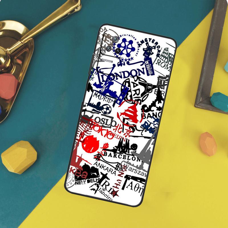 

Passport Travel Stamps Case For Xiaomi 13 14 15 Ultra 11T 12T 13T 14T Pro POCO X7 Pro X3 X5 X6 F5 F6 M6 Pro Funda POCO X5 Pro