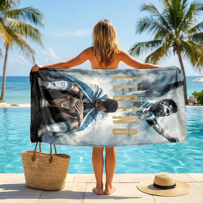 Great Soccer Player Fashion Beach Towel: Ideal for Summer Adventures Soft, absorbent and quick drying suitable for swimming and bathing