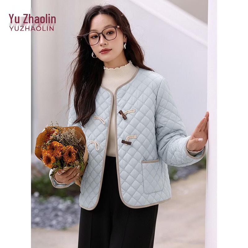 YUZHAOLIN Women s Plaid Quilted Winter Jacket S