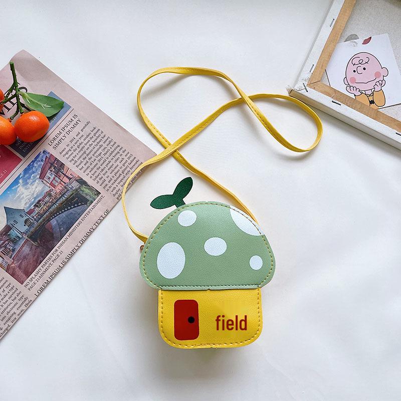 Korean-Style Cartoon Mushroom Coin Purse: Cute Children's Crossbody Bag 2022