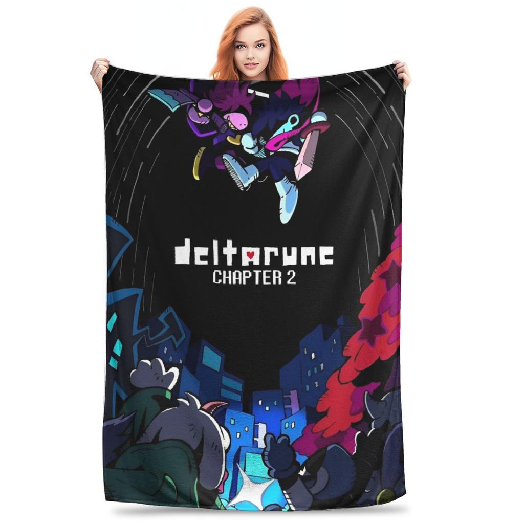 Deltarune deka fleecová letní klimatizace videohra multifunkční ultra-měkké přehozy na postel pohovku kus koberce