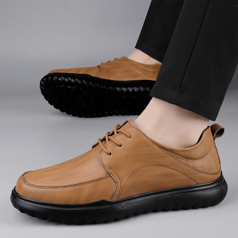 Fashion Official Website Hot Selling Men's Leather Casual Shoes Wear-resistant Comfortable Soles Oxford Shoes Men's Business Shoes