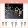 Western Trendy Style Alloy Tassel Dangle Earrings Golden And Silver Colors