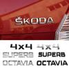 Autocolante Noi cu Litere 2025 pentru Logo SKODA 4x4 Karoq Kamiq Kodiaq Superb Octavia A7 Tour Rapid Yeti Emblema Insignă Portbagaj Spate Mașină Acc
