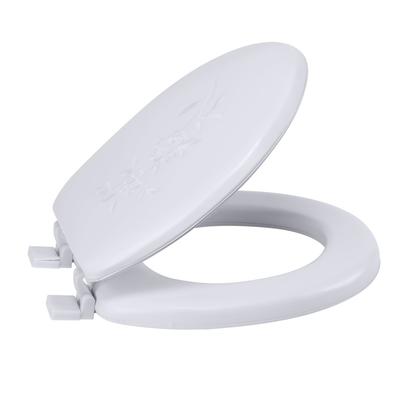 Extra měkké kulaté vinylové WC prkénko s nastavitelnými protiskluzovými panty Snadná instalace Dekorativní Pohodlné Standardní velikost WC