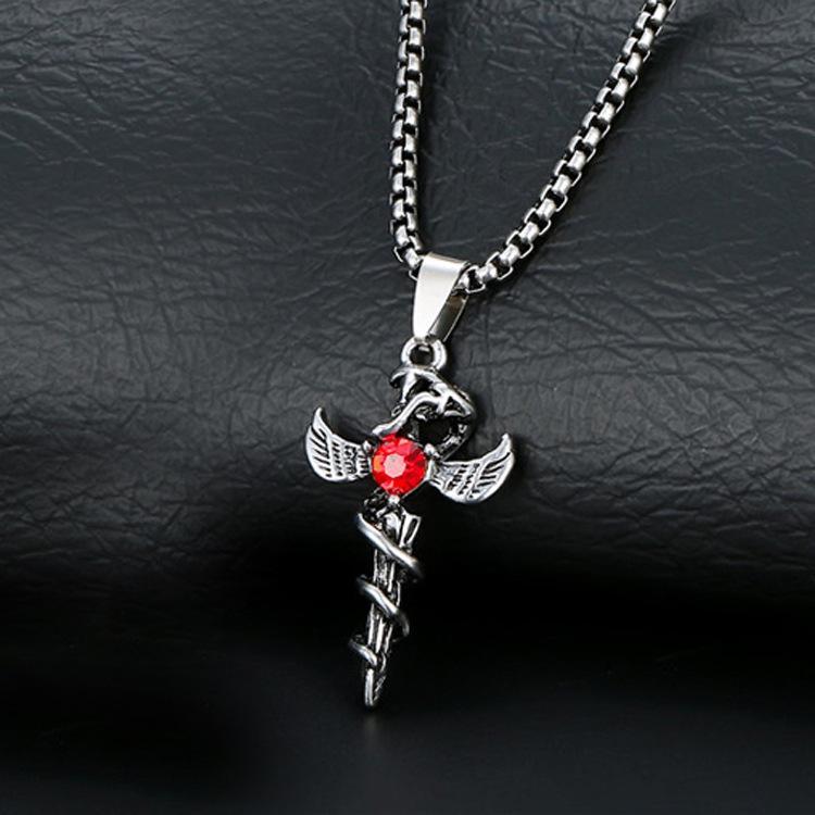 Collana Croce Minimalista Unisex in Acciaio di Titanio - Stile Giapponese e Coreano