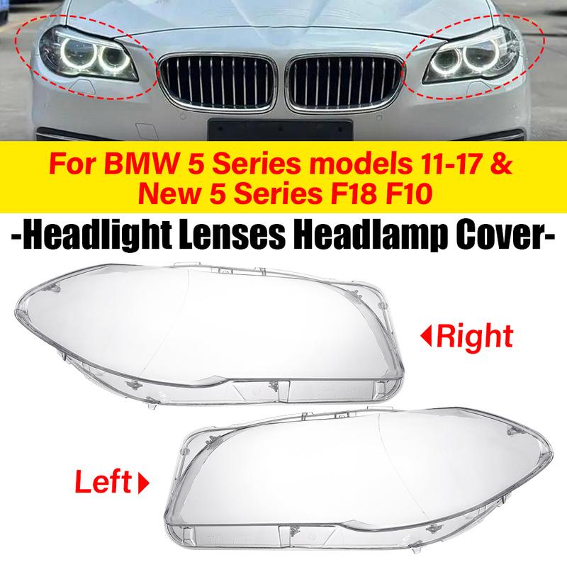 Head Lights Cover For BMW 5 Series F18 F10 2011-2017 Transparent Housing Front Headlights Lens Shell  Lampcove Car Accessories
