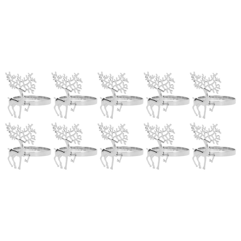Christmas Napkin Ring Elegant Decorative Metal Deer Napkin Ring Holder for Wedding Party Daily