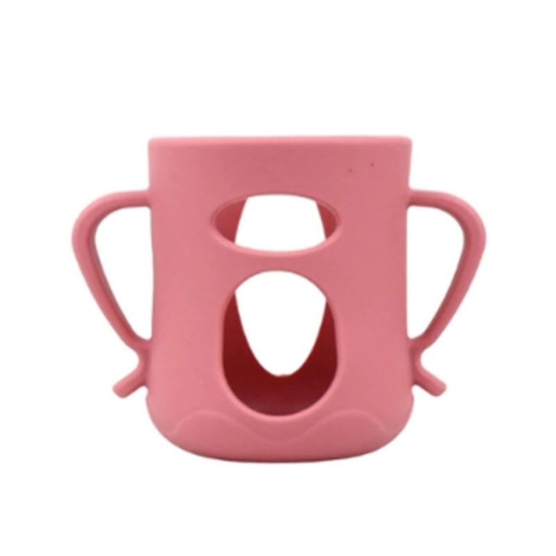 Heat Resistant Silicone Baby Bottle Sleeve With Nonslip Handle for Secure Grip and Heat Protections