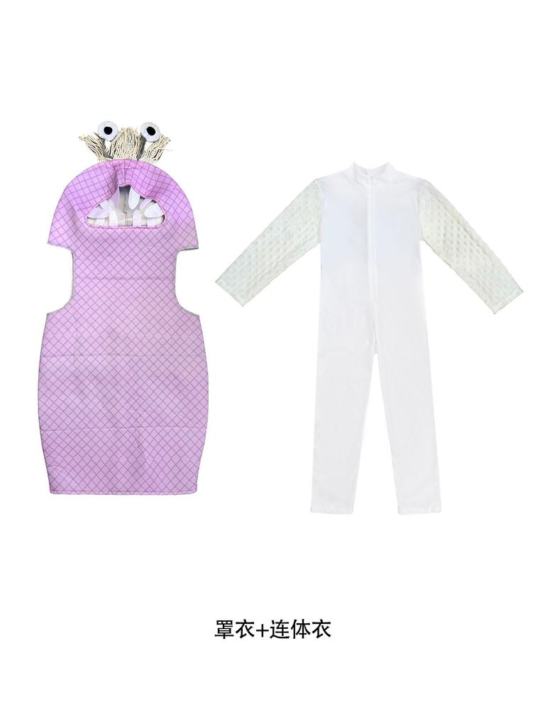 Monsters University Boo Costume Kids Cosplay Outfit Halloween Party Performance Wear Adorable Monster Jumpsuit