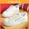 Timeless White Korean Female Flat Leather Sneaker For Sports And Students