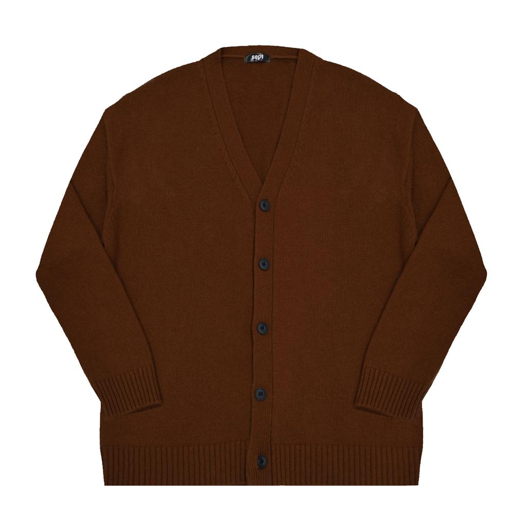 Sebteu V-Neck Wool Cardigan_Blue Night