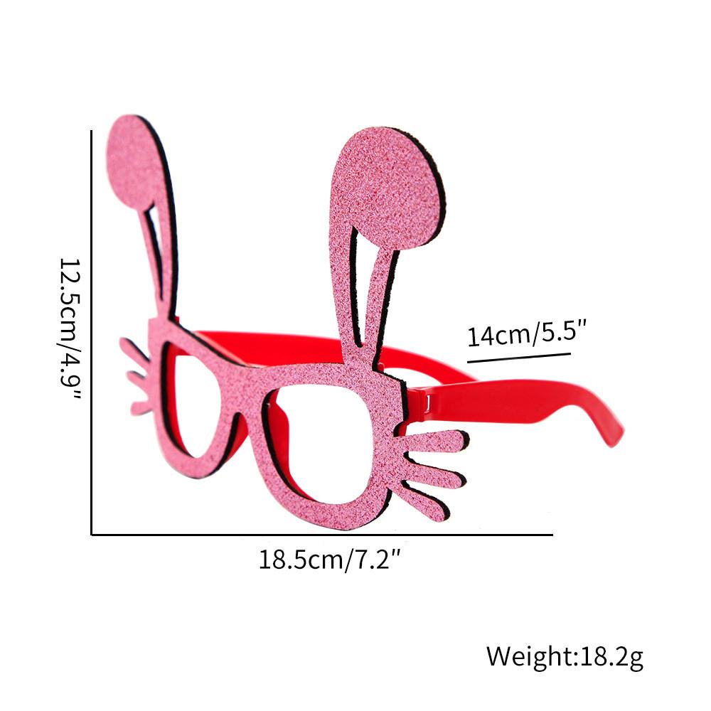 Vibrant Plastic Easter Glasses With Bunny Ears And Colorful Egg Decorations