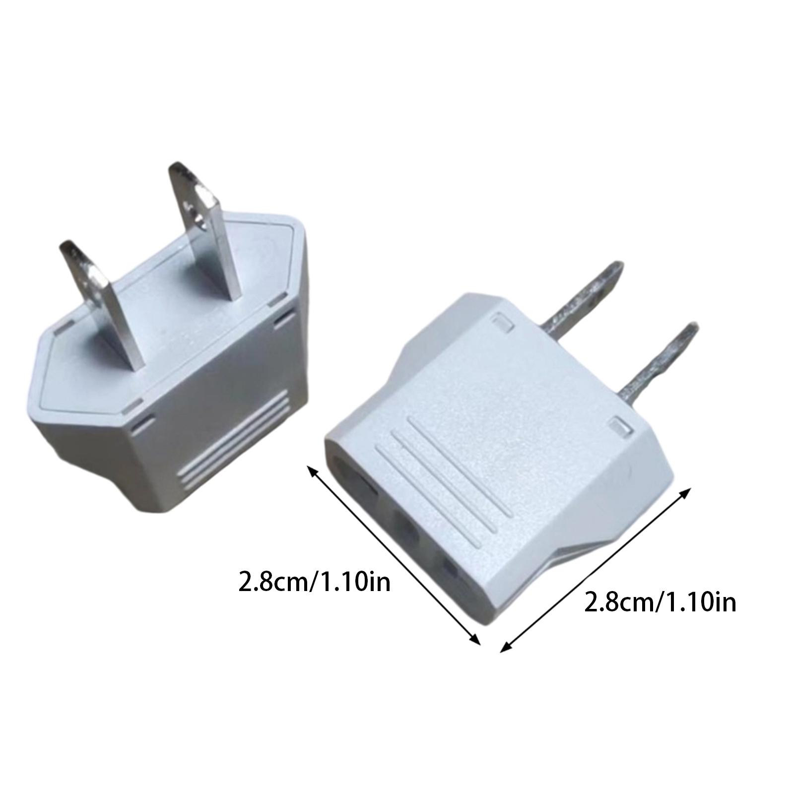 

Outdoor 125-250V American Adapter International Travel Electrical Plug Converter Power Adapter Socket 2Pin білий