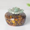 Natural Crystal Resin Decor Ornaments With Plant Shape For Home Living Room Decor