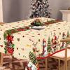 Christmas Rectangle Table Cloth Santa Snowman Reindeer Table Cover Reusable Tablecloth for Wedding Party Christmas Decoration