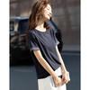 Women's Polka Dot & Stripe Spliced T-Shirt