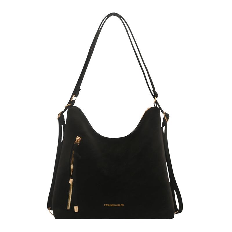 

Сумка большой вместимости женская летняя новая универсальная модная на одно плечо тренд для поездок на работу ретро повседневная сумка-тоут чёрный