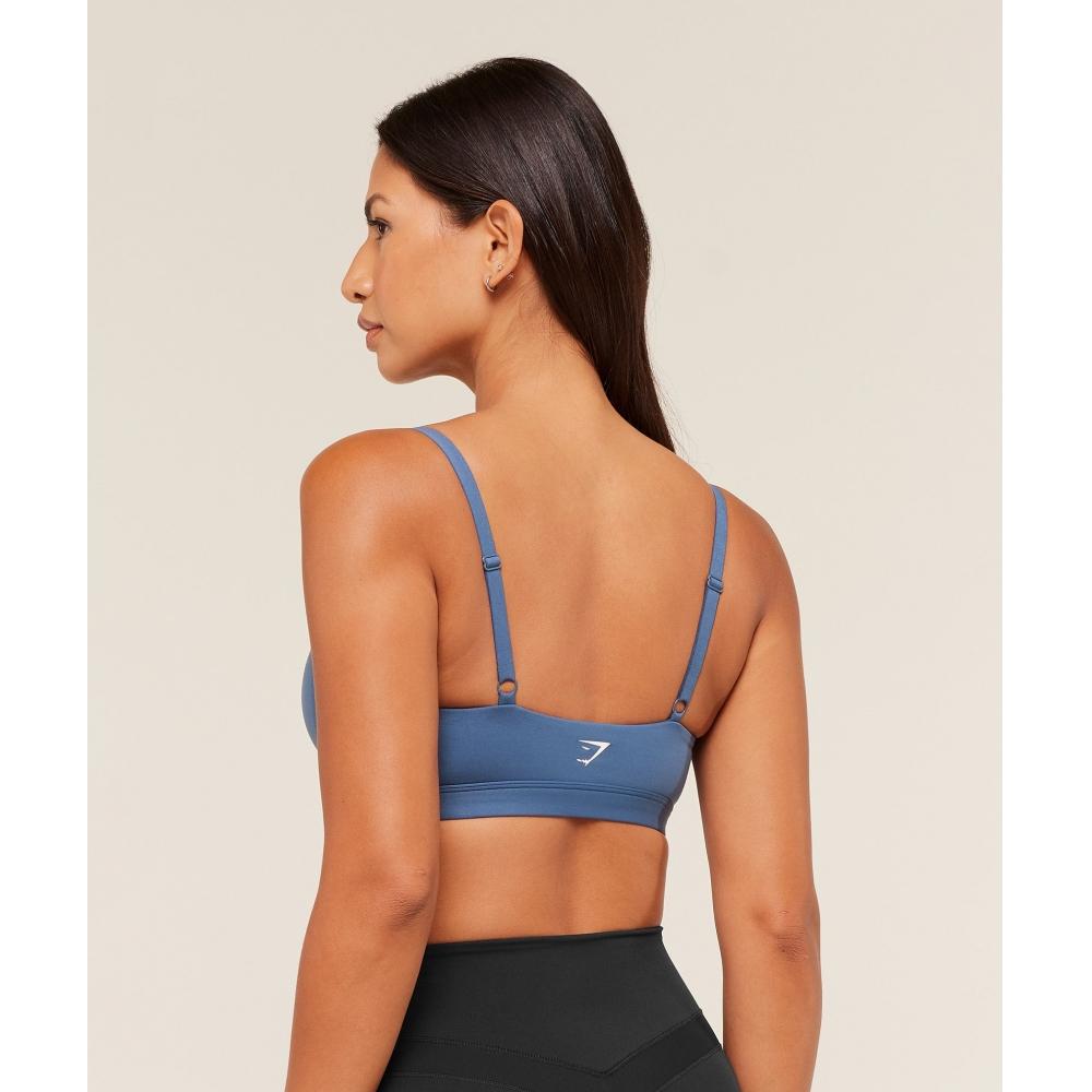 Gymshark Balcony Peekaboo Sports Bra Compound Blue B4b6j Udrk