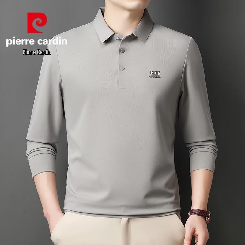 Pierre Cardin Men's Business Casual Long-Sleeve Polo Shirt