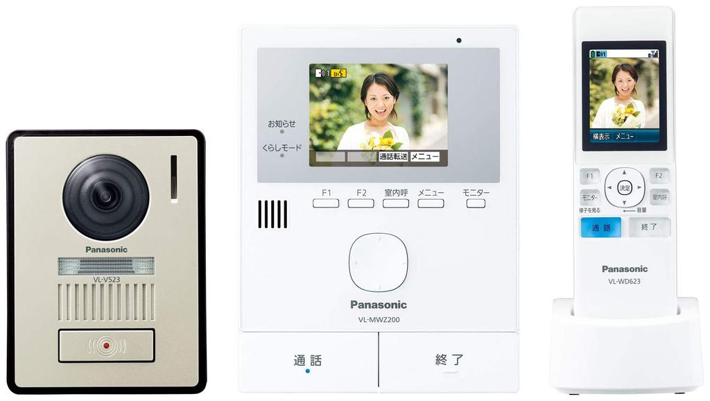 Panasonic Wireless Video Doorphone with Pixels and LED Can Be Used Anywhere VL-SWZ200KL 300,000 Light,