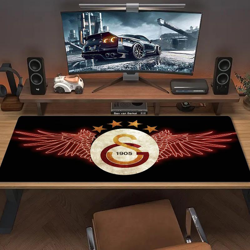 Galatasaray Print Kissen Rutschfest Laptop Tablet Großes Mauspadd XXL Matte Mini-PC Spielmatte Mit Verriegeltem Rand