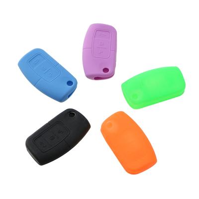 Siliconen auto-flip opvouwbare sleutelafdekking afstandsbediening voor Ford Fiesta Focus 2 Ecosport Kuga Escape 3 knoppen