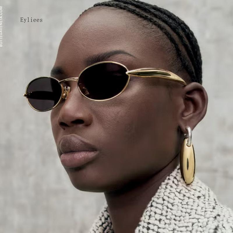New Sardine Mirror Legs European and American Sunglasses Women's High Fashion Glasses Cross Border Oval Sunglasses Men