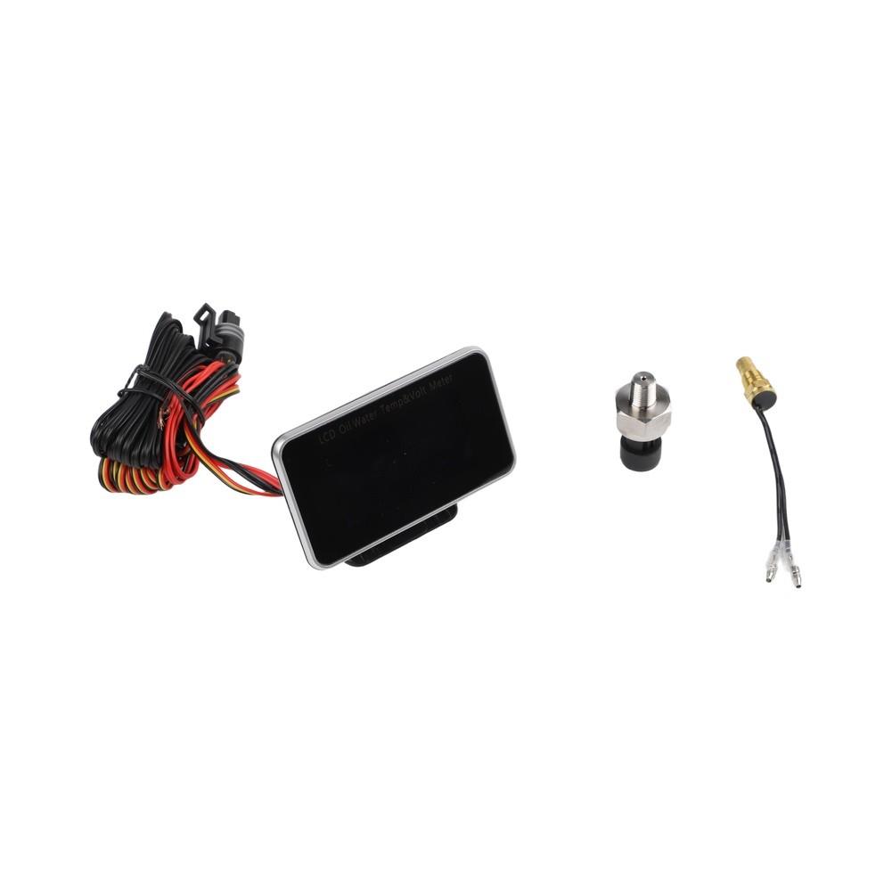 3 In 1 Car Digital Gauge Monitor for Oil Pressure Voltage and Water Temperature with Wide Voltage Compatibility