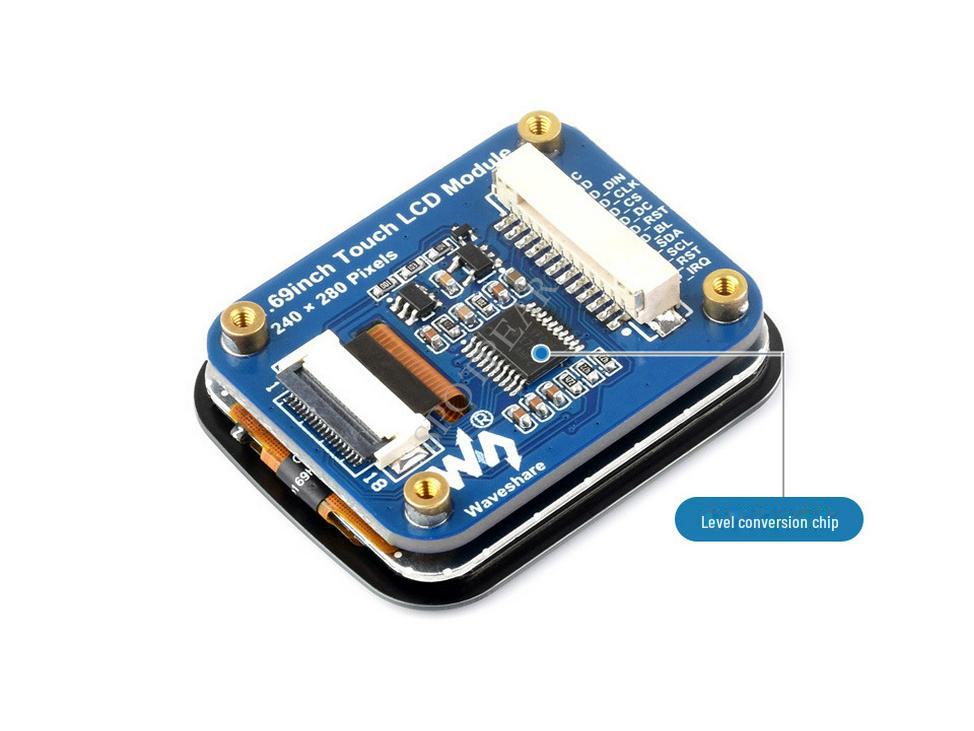 1.69" Touchscreen Display for Arduino, Raspberry Pi, ESP32, Pico, STM32 (240×280)