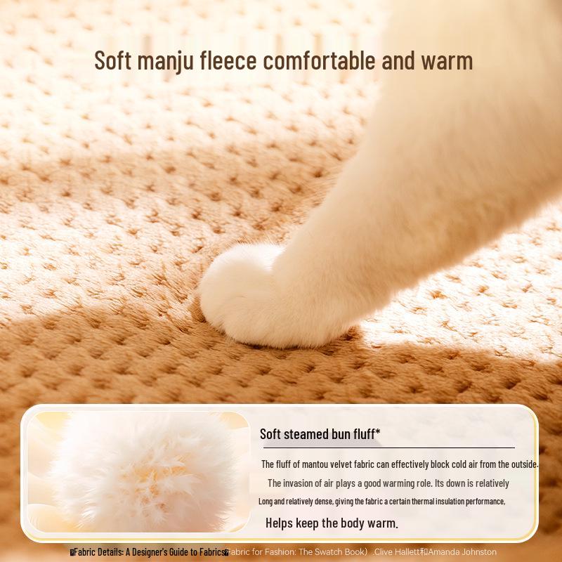 Cozy Autumn & Winter Pet Bed for Cats & Small Dogs - Thick, Warm, Deep Sleep Design