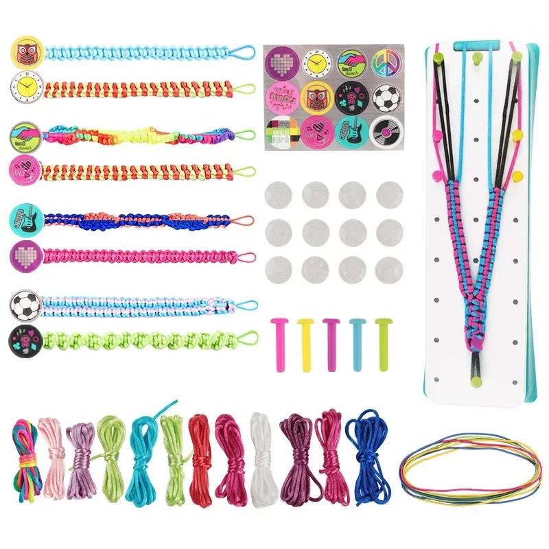 DIY Friendship Bracelet Handmade Kit Craft Set Christmas Gifts Craft Set with Colorful String  Birthday Gifts Beading Kits