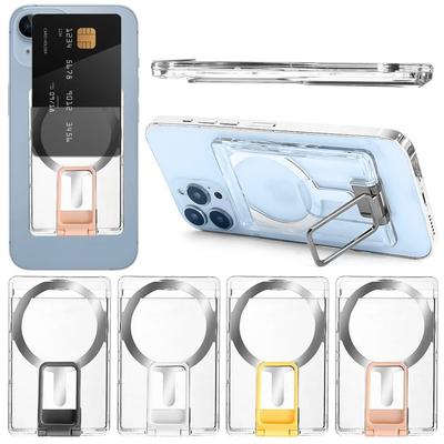 Transparente Kartenhülle Magnetischer Handy-Ständer für Apple Magsafe für iPhone 15 14 13 12