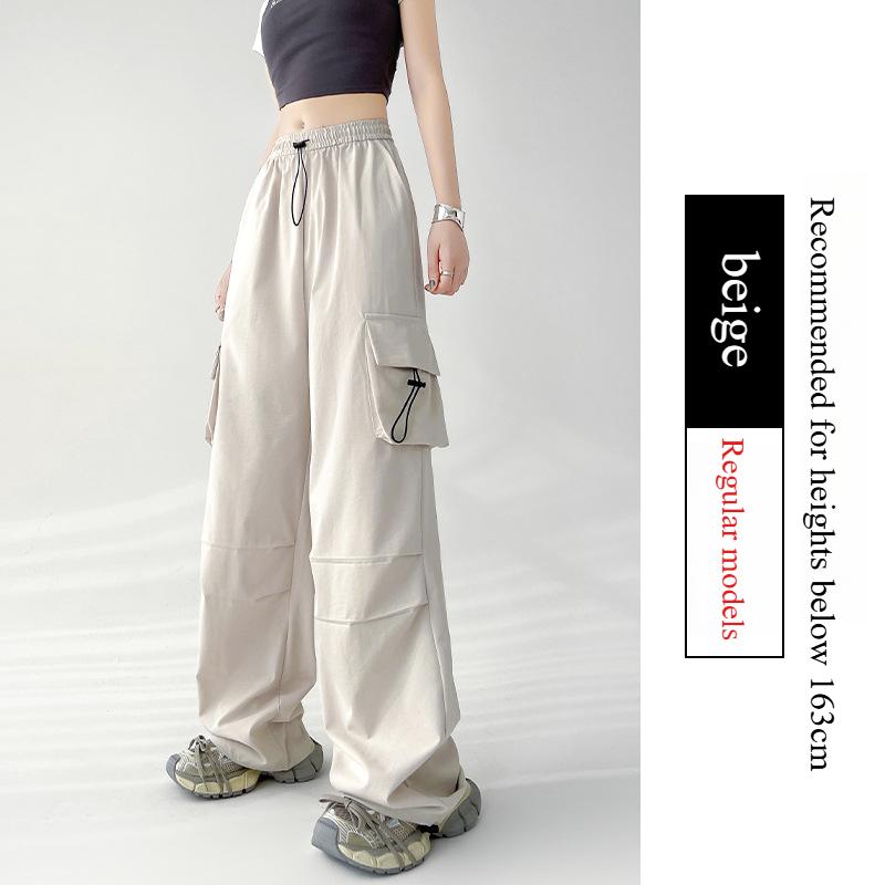 GMXIA Women's Fashion Casual Solid Color Print High Waist Pants & Capris