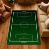 Soccer Ball Green Field Rectangular Rug Nonslip Durable Carpet For Gaming Room Study Living Room Home Party Decor Holiday Gift