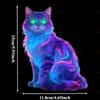 1PC Vibrant Neon Cat Motorcycle Stickers Waterproof for Fuel Tank Front Fairing Car Window Trunk Door Scooter Body Vinyl Decals