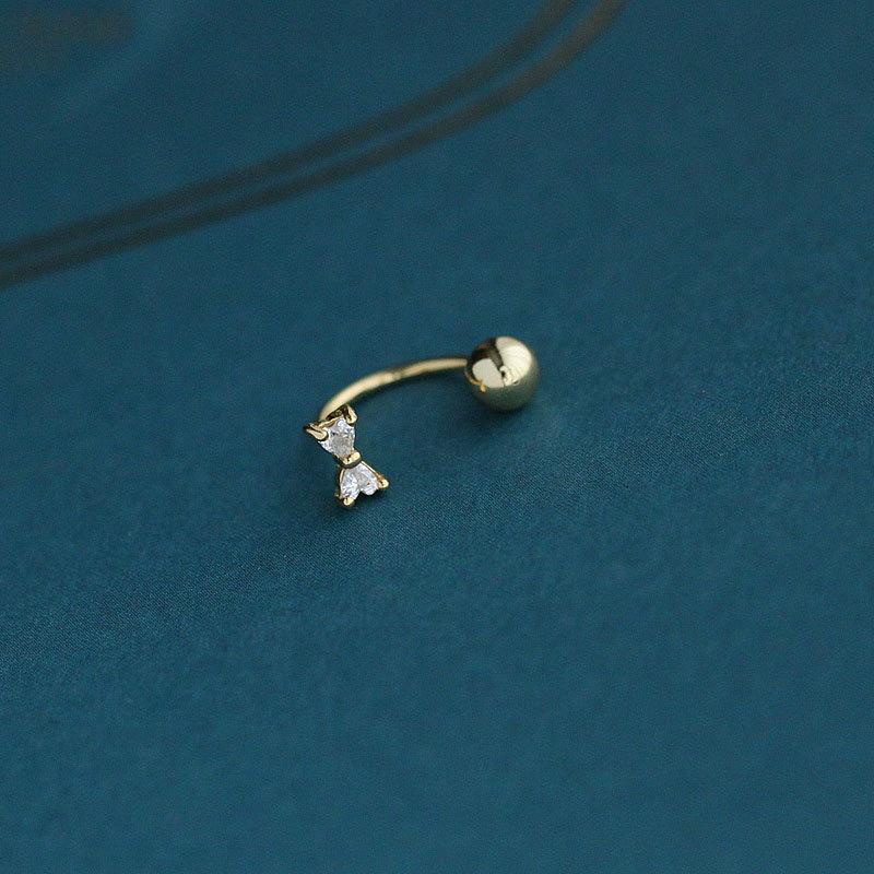 Schleifen-Schraubohrringe Ohrringe Einfache U-förmige Ohrknochennägel Weibliches Temperament Vielseitig Trendig