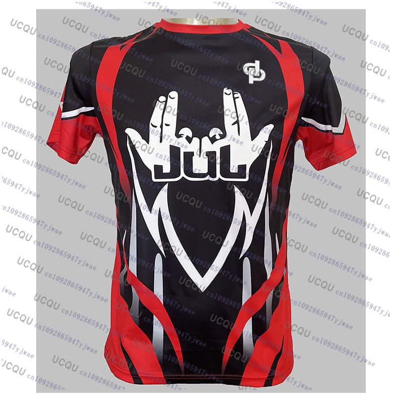 

JUL T-shirts Men And Women Pink Breathable Quick-drying Training DP Football Jerseys Summer Fashion Casual Sports Tops M