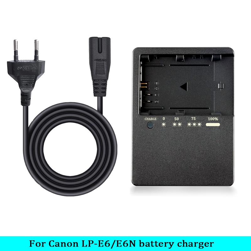 LC-E6E LC-E6 Charger For Canon LP-E6 LP-E6N LP-E6NH Battery EOS 70D 60D 5D Mark III 5D Mark IV 5DSR 6D MARK II 60D 80D 7D  R5 R6
