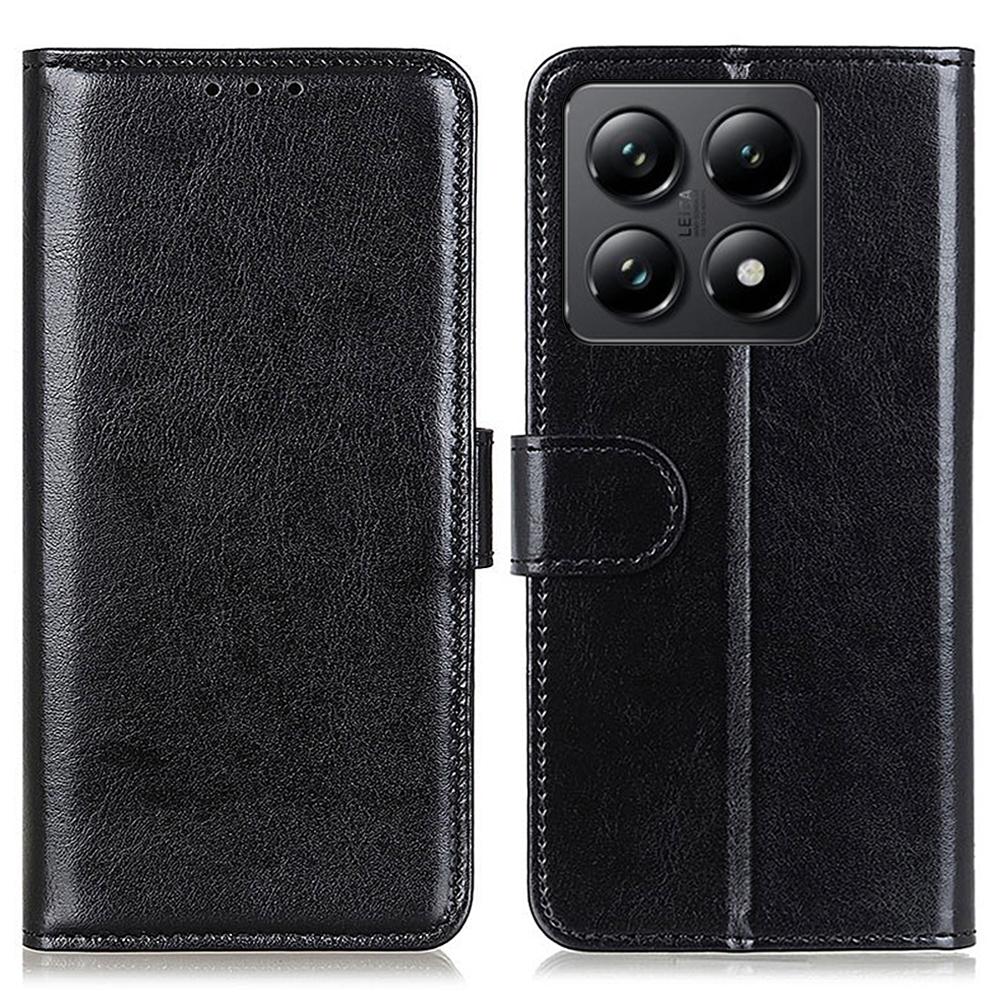 

For Xiaomi 14T Case Crazy Horse Texture PU Leather Phone Stand Cover A