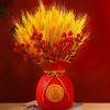 Golden Barley Ear Faux Flower Arrangement for Home Decor - Perfect for Living Room, Dining Table, Weddings & Special Occasions