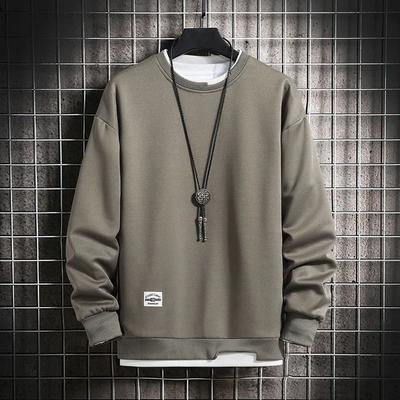 Hanorace Casual Bărbați Hanorac Bărbați Fals Două Piese Multicolor Gât Rotund Modă Stil Harajuku Hanorac Bărbătesc