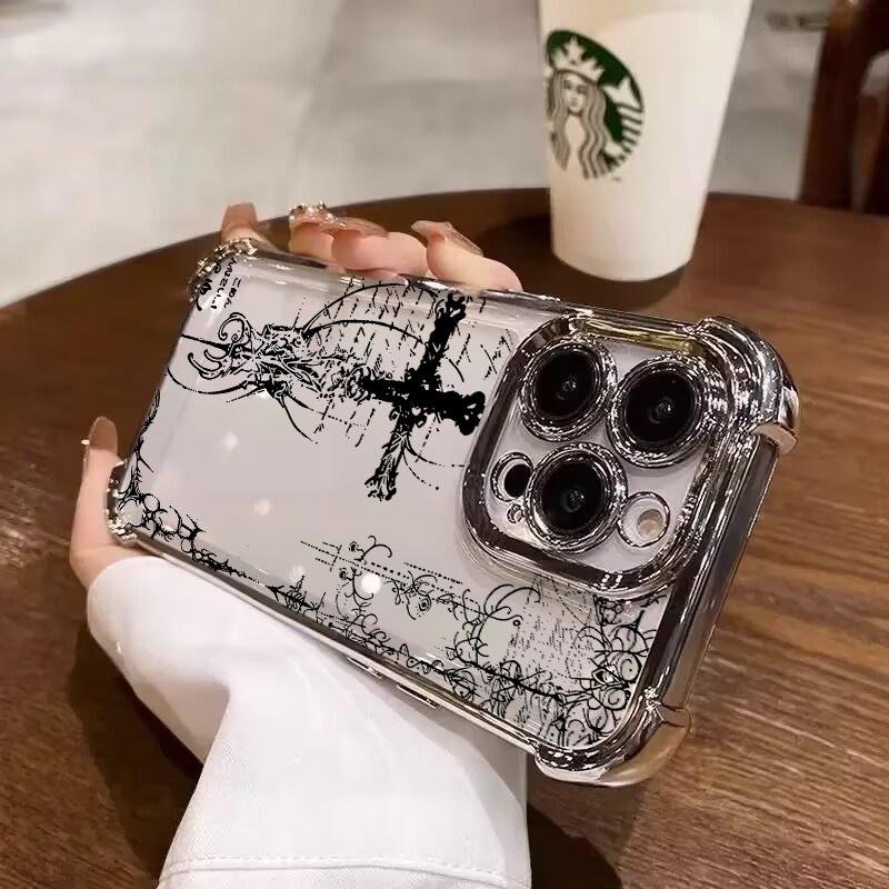 Dark Gothic Cross Mark Case For Huawei Honor X8D X5C X9D X9B X9A X8C X7A X8A X8B X6C X6A X8 400 Pro Magic 7 Lite 50 P30 Lite