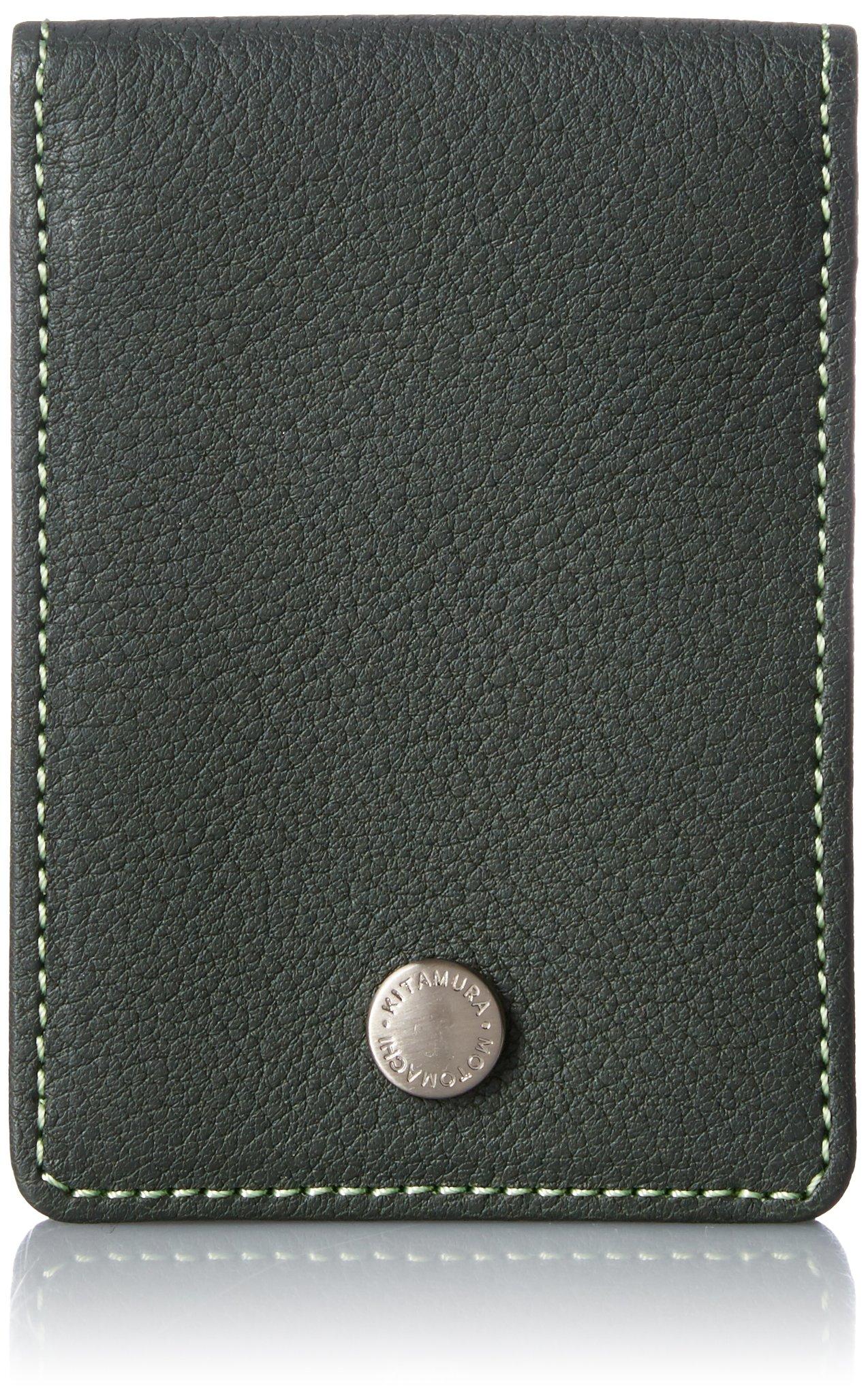 

Pass Case Bifold Type YH0085 Dark Green Stitch 32311 [Kitamura] Green/Light [Green]