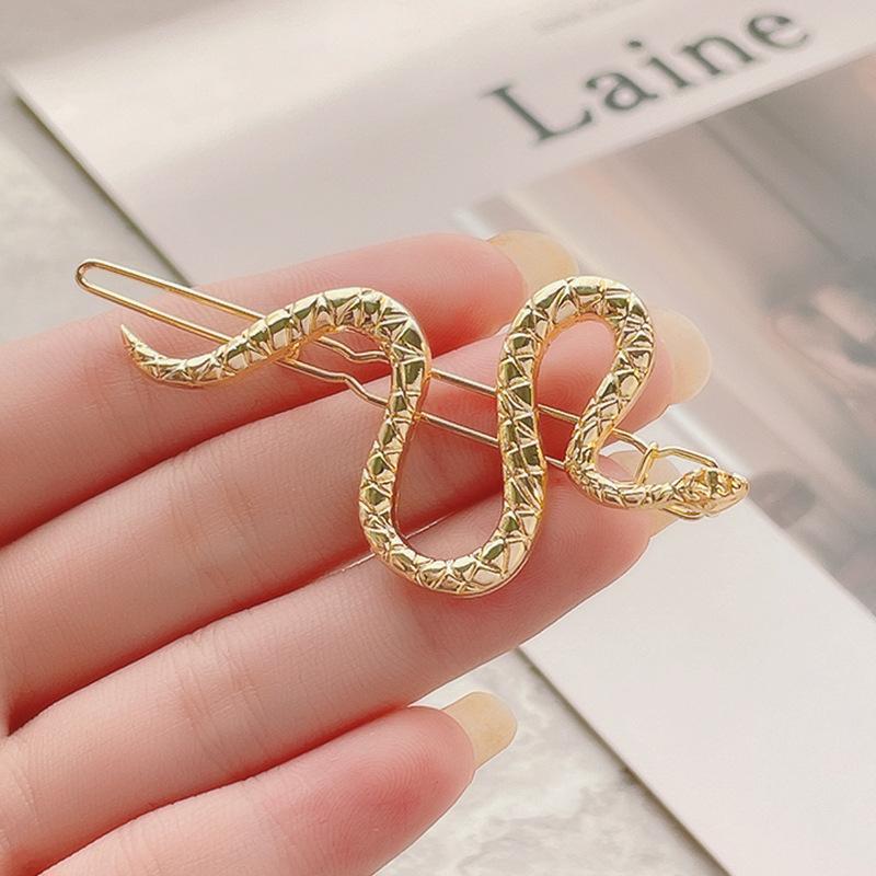Snake Hair Pin Women's Bangs Duckbill Clip Rhinestone Alloy Barrette Fashion Design Hair Clip Hairpin Hair Accessories For Women