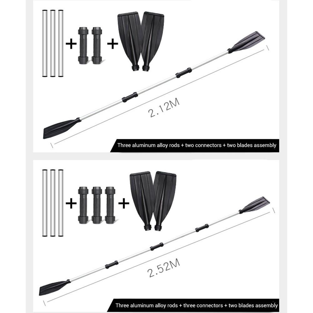 Detachable paddles, aluminum alloy paddles, reinforced aluminum paddles for inflatable boats, kayaks, and rubber boats. чёрный