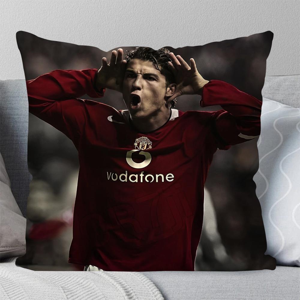 C-Cristiano R-Ronaldo Cr7 Taie d'oreiller Carré Oreiller Chambre à coucher Canapé Loisir Confort Coussin Voiture Salon Décoration de la maison 40X40