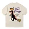 Fashion Trend Brand Oversize Dinosaur Graffiti Round Neck Short Sleeve T-shirt 2024 Summer Hip Hop Men's And Women's New Tops