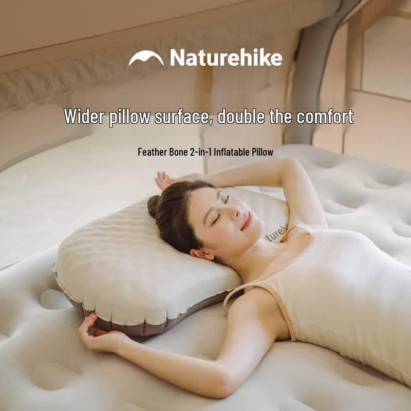 Naturehike Featherbone 2-in-1 Inflatable Sponge Pillow